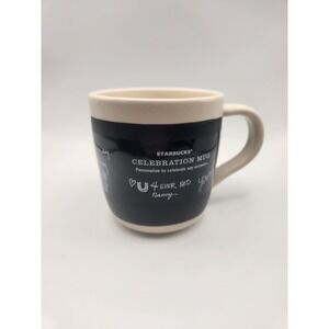 Starbucks Celebration Mug Chalkboard 18oz Ceramic Coffee Tea Cup Mug 2009 No Pen
